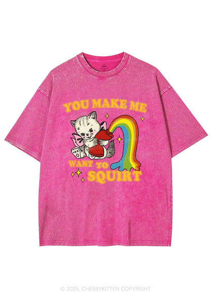 You Make Me Squirt Y2K Washed Tee Cherrykitten