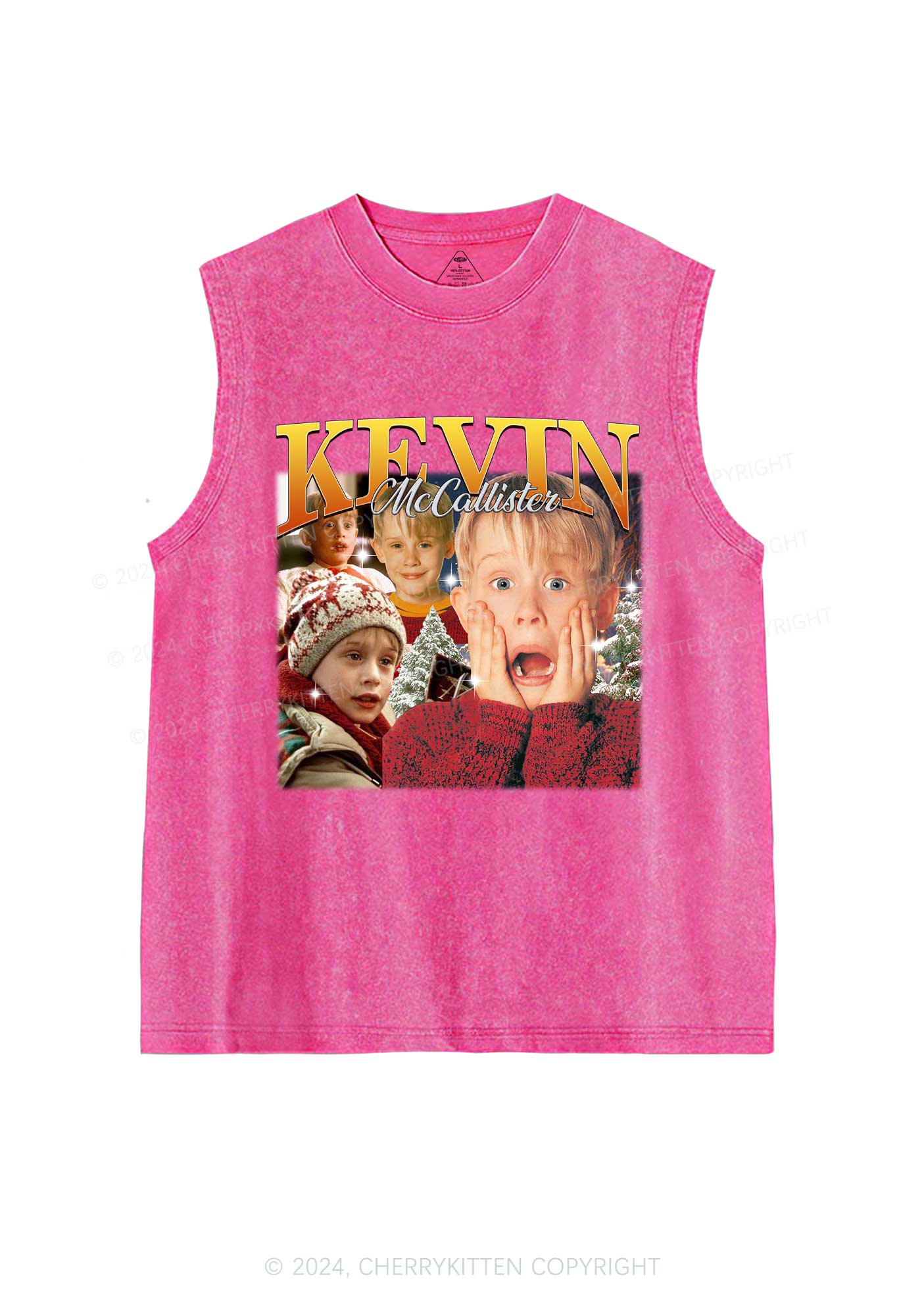 Christmas Kevin Alone Y2K Washed Tank Cherrykitten