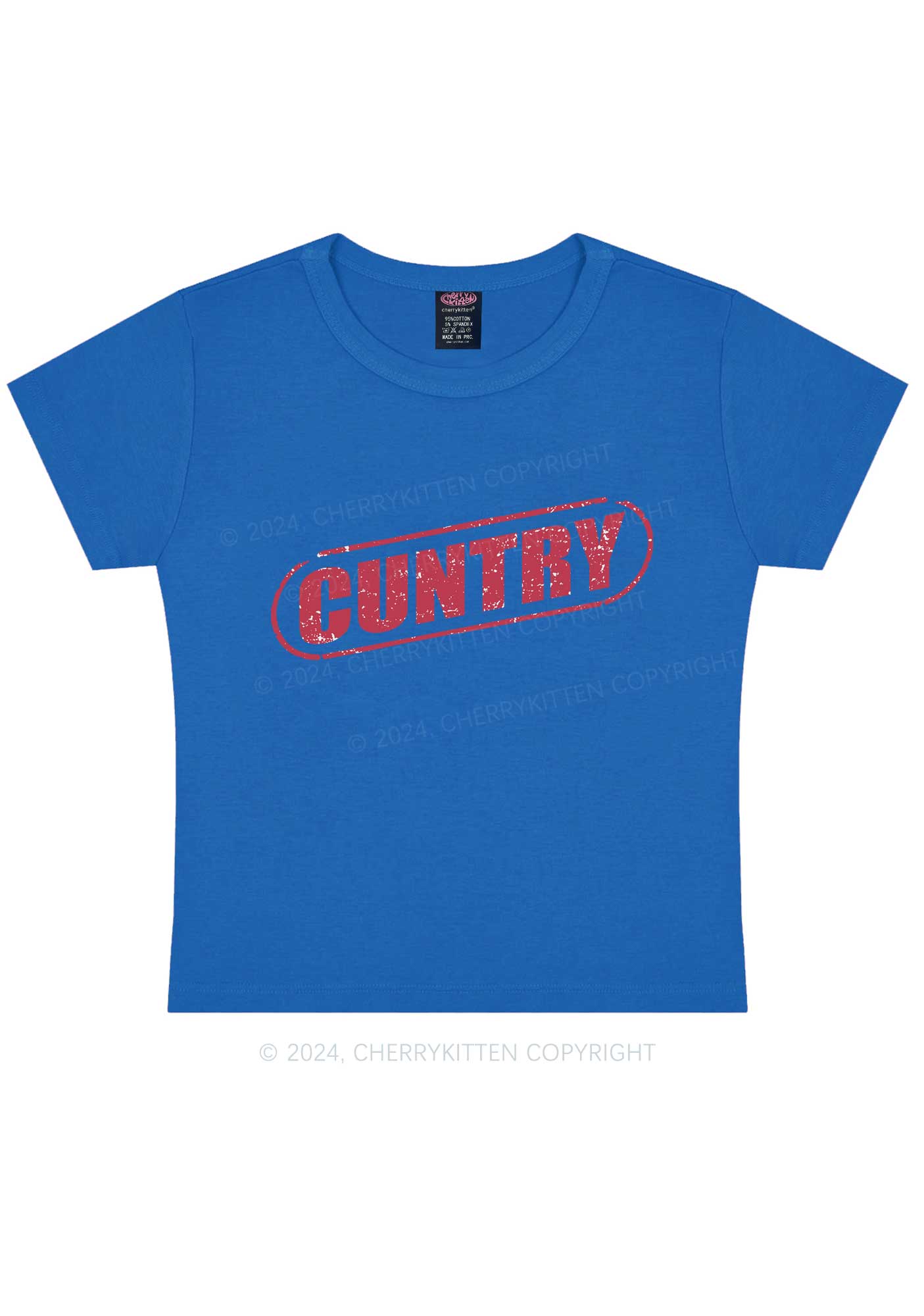 Cuntry Y2K Baby Tee Cherrykitten