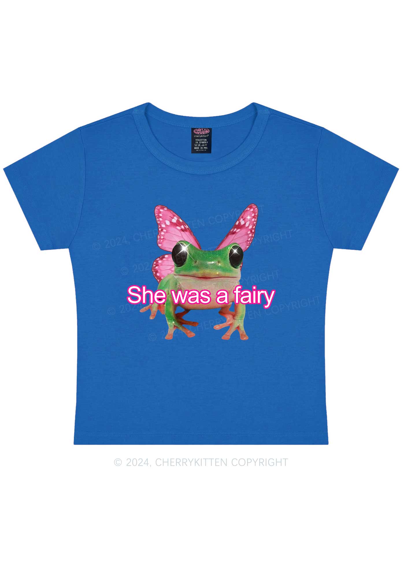 Fairy Frog Y2K Baby Tee Cherrykitten