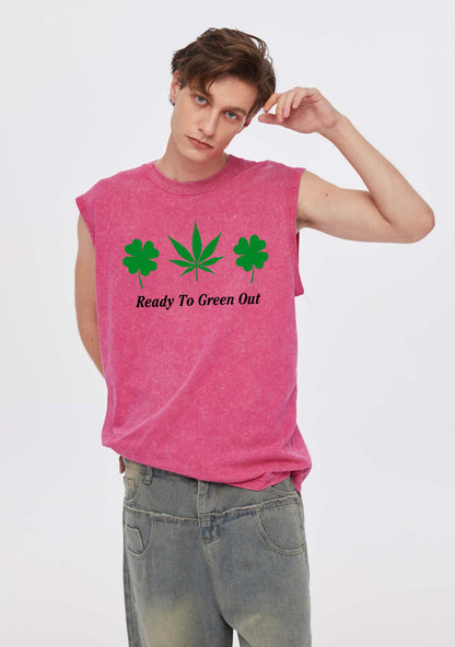 Ready To Green Out St Patricks Y2K Washed Tank Cherrykitten