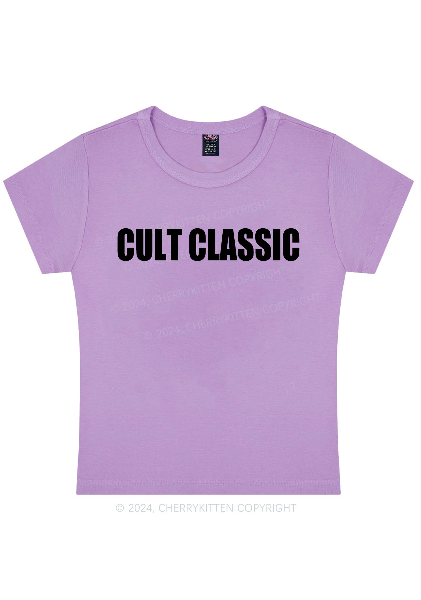 Curvy Cult Classic Y2K Baby Tee Cherrykitten