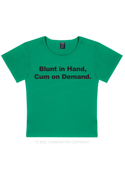 Blunt In Hand Y2K Baby Tee Cherrykitten