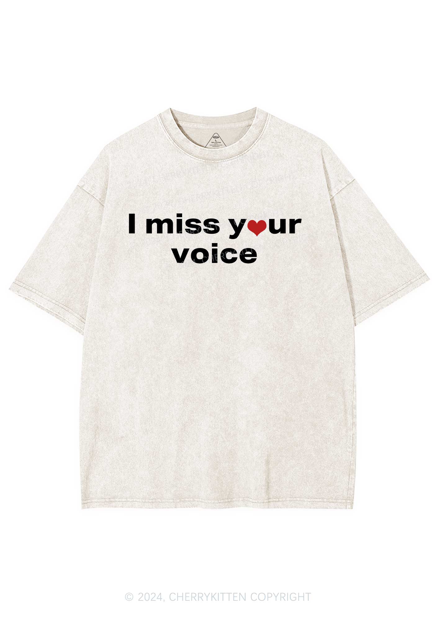 Miss Your Voice Y2K Valentine's Day Washed Tee Cherrykitten