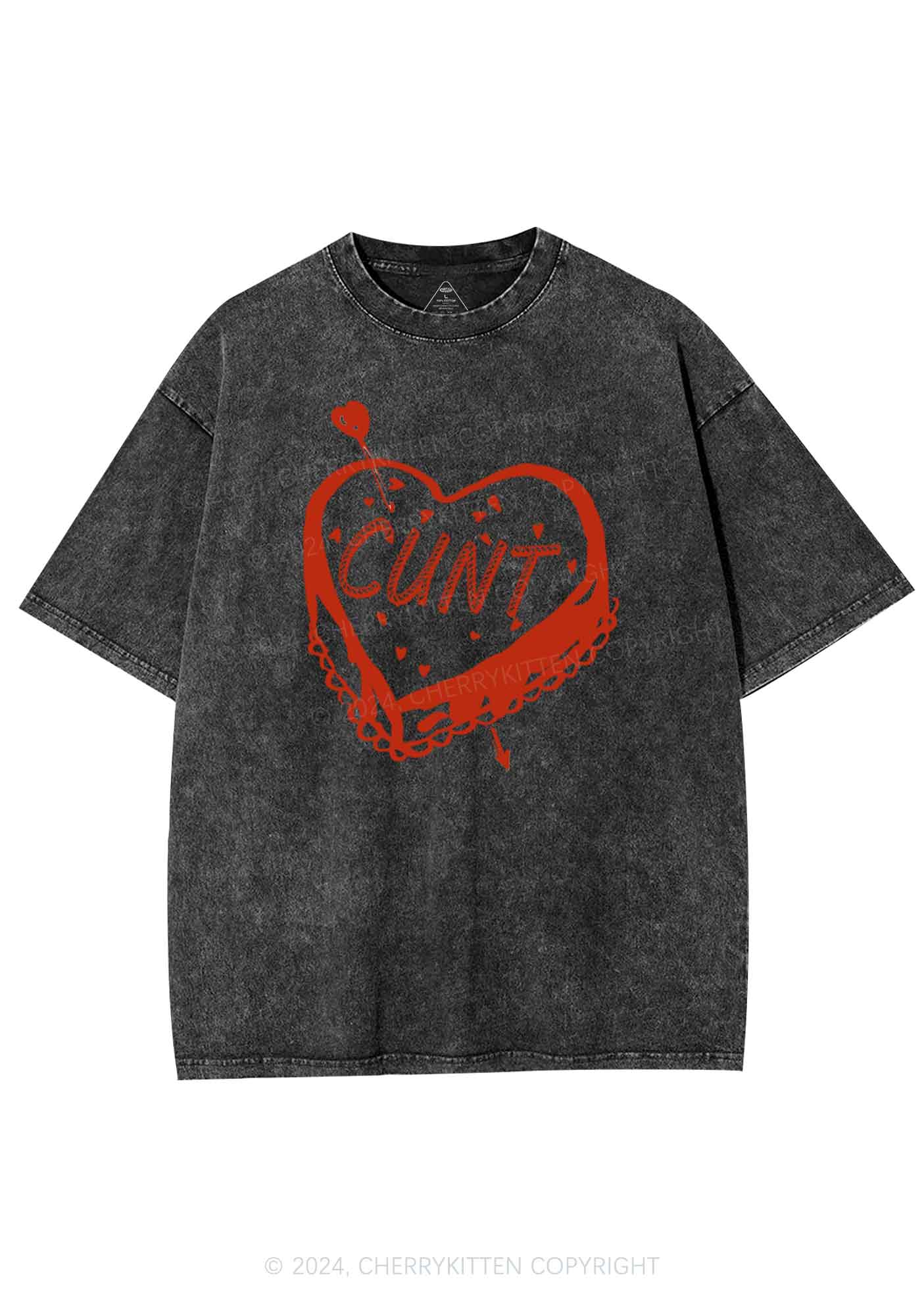 Cxxt Cake Y2K Valentine's Day Washed Tee Cherrykitten