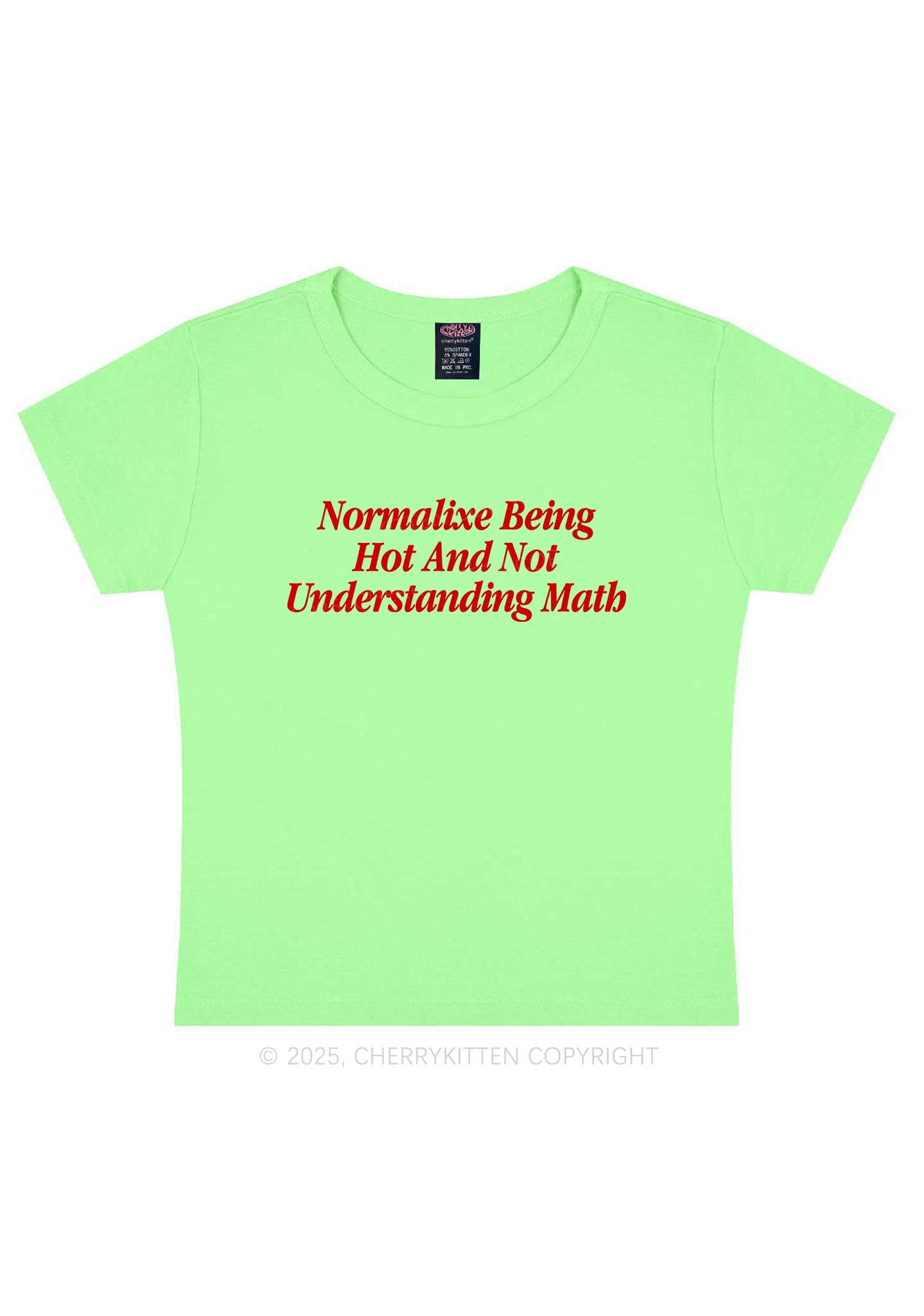 Hot And Not Understanding Math Y2K Baby Tee Cherrykitten