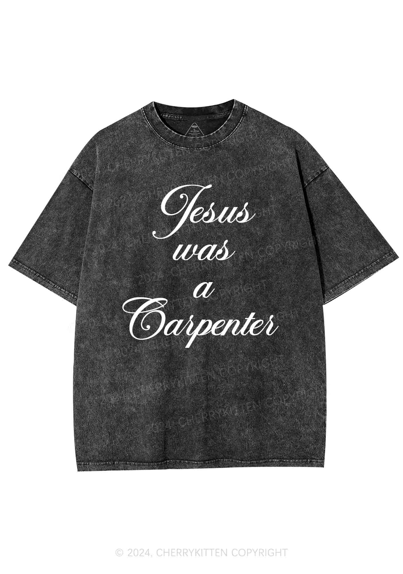 Jesus Was A Carpenter Y2K Washed Tee Cherrykitten