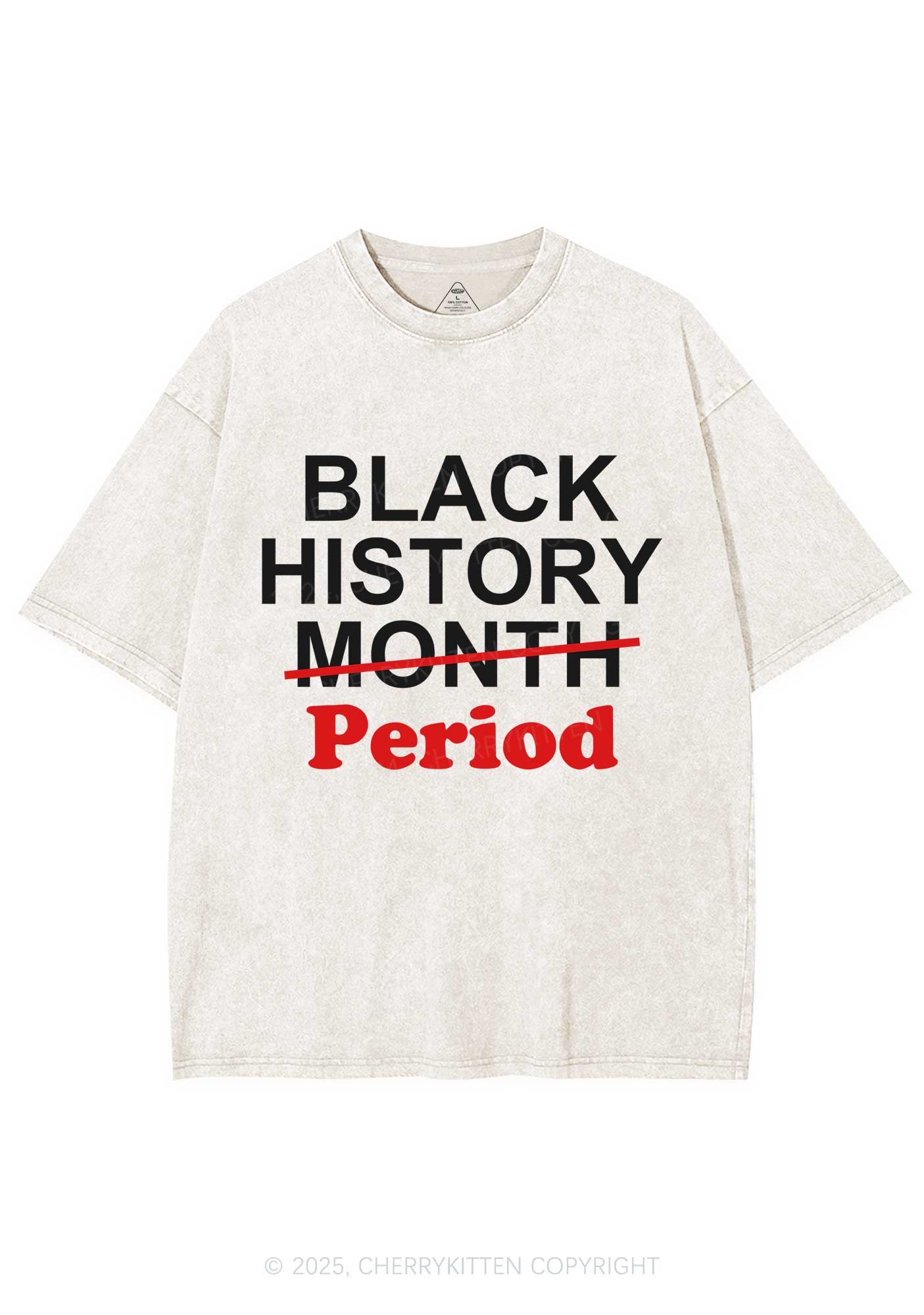 Black History Period Y2K Washed Tee Cherrykitten