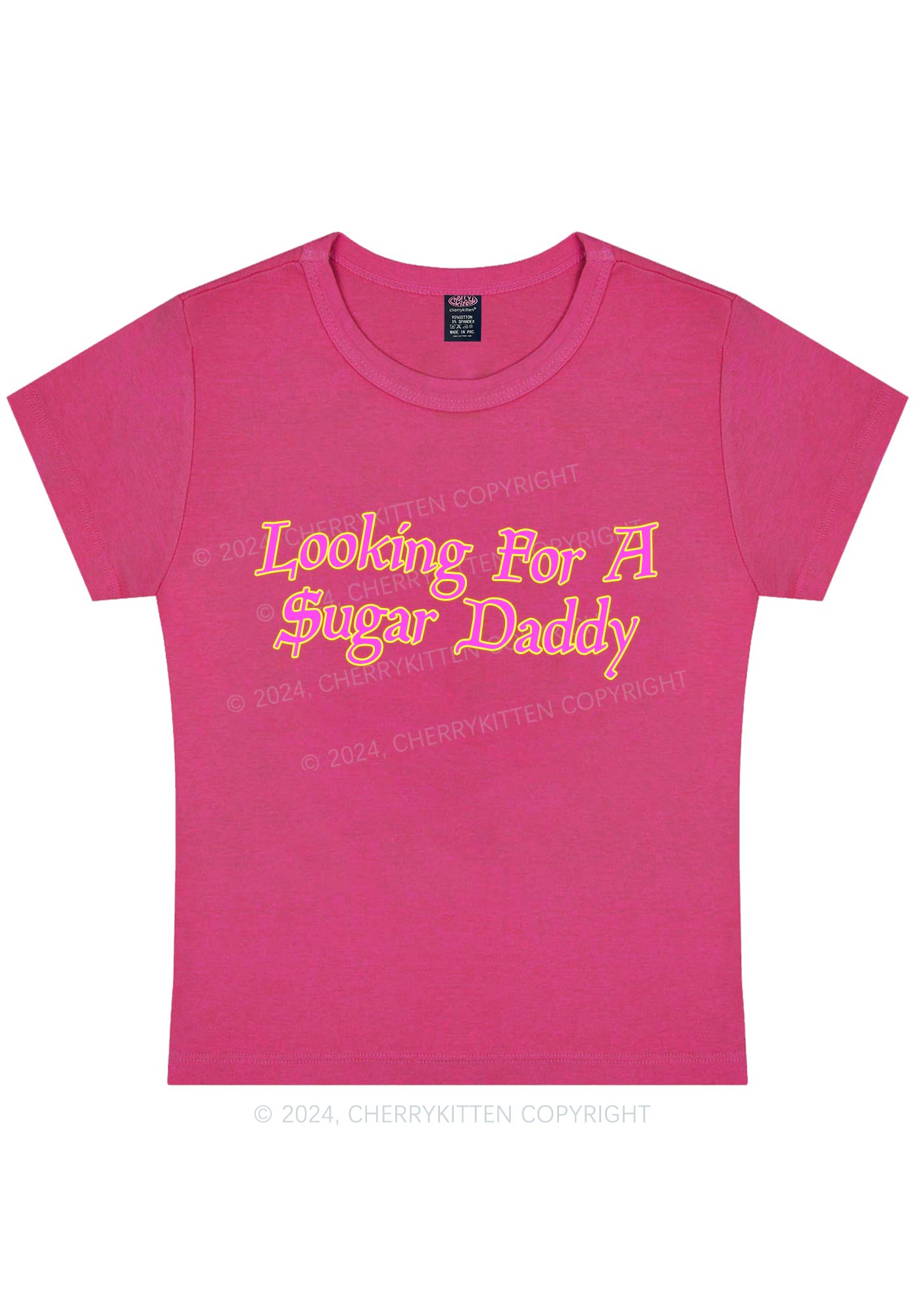 Looking For Sugar Daddy Y2K Baby Tee Cherrykitten