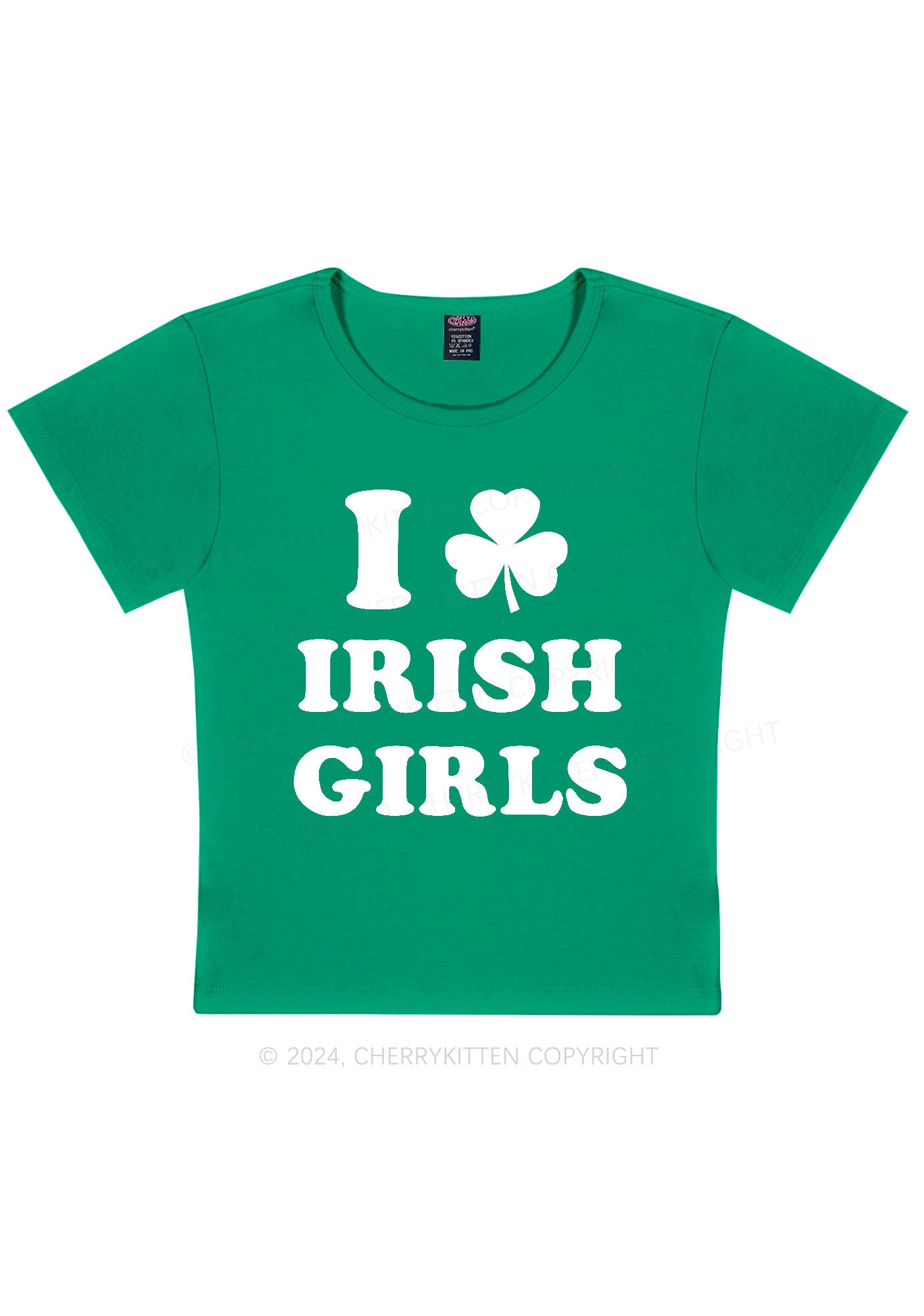 Irish Girls St Patricks Y2K Baby Tee Cherrykitten