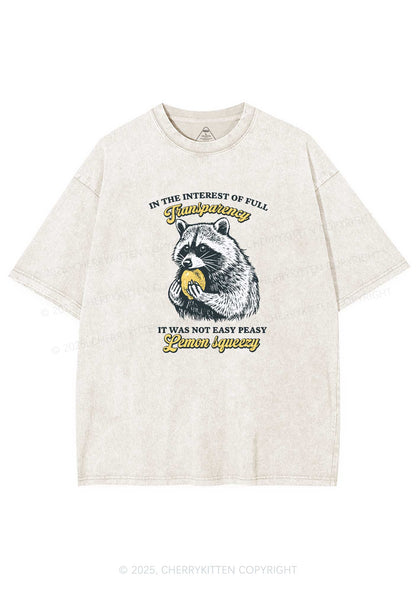 Transparency Lemon Squeezy Y2K Washed Tee Cherrykitten