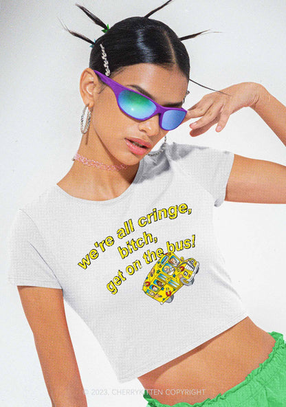 All Cringe Y2K Baby Tee Cherrykitten