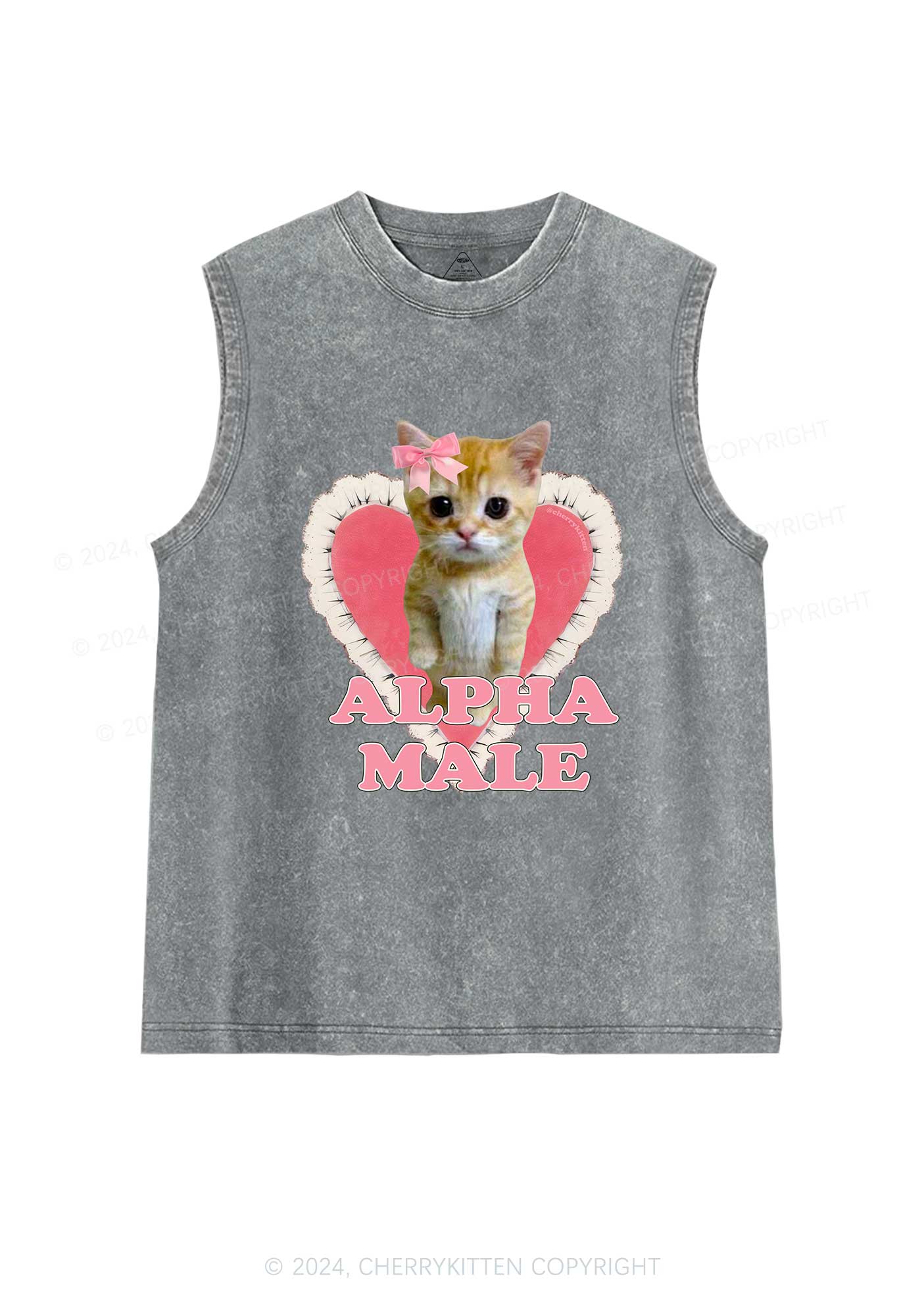 Alpha Male Kitten Y2K Washed Tank Cherrykitten