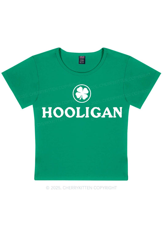 Irish Hooligan St Patricks Y2K Baby Tee Cherrykitten