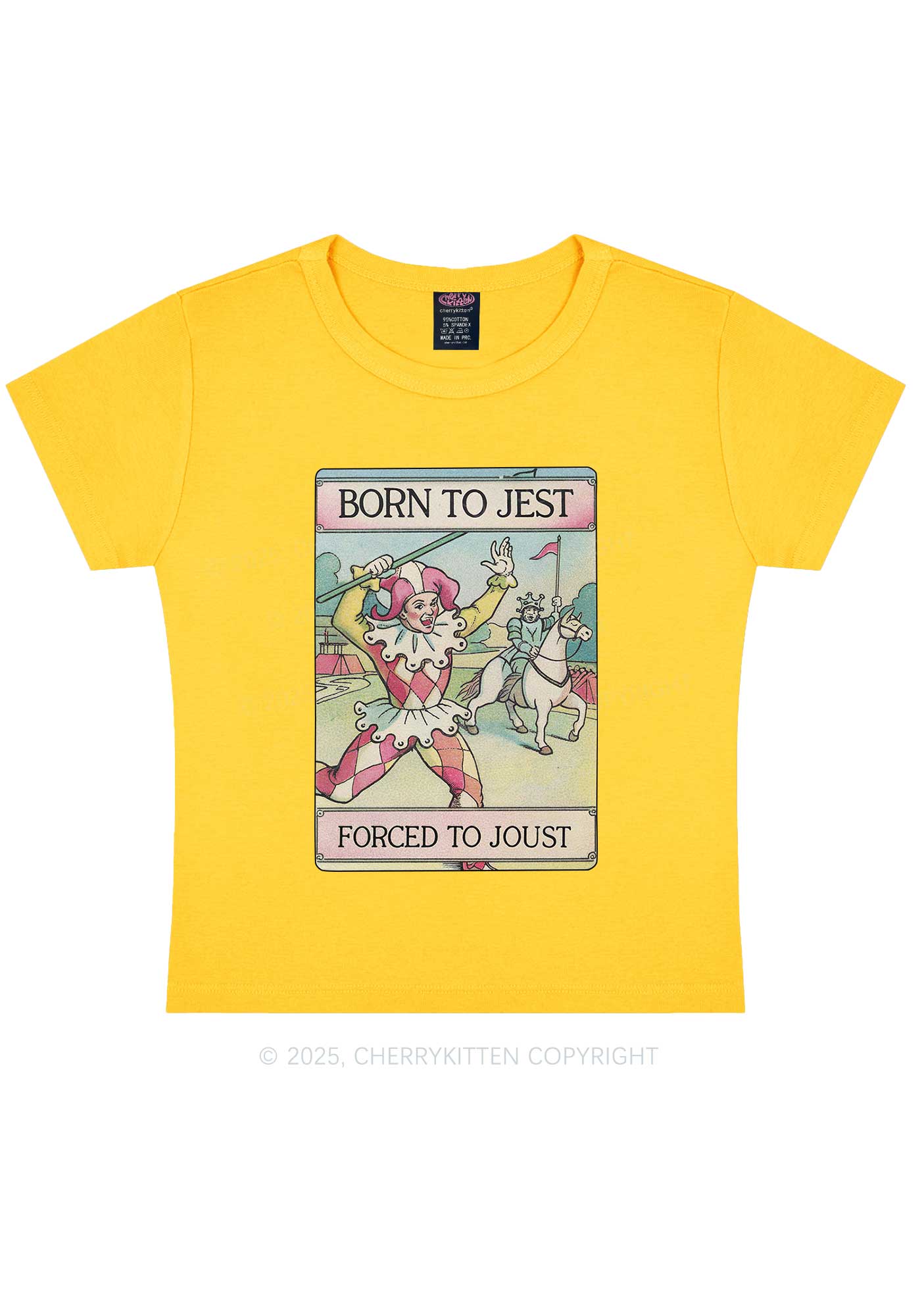 Forced To Joust Y2K Baby Tee Cherrykitten