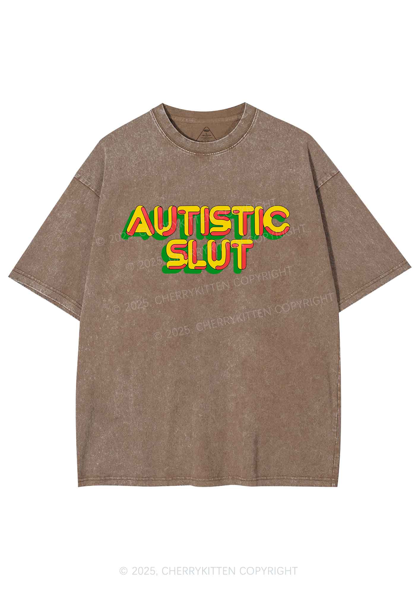 Autistic Slxt Y2K Washed Tee Cherrykitten