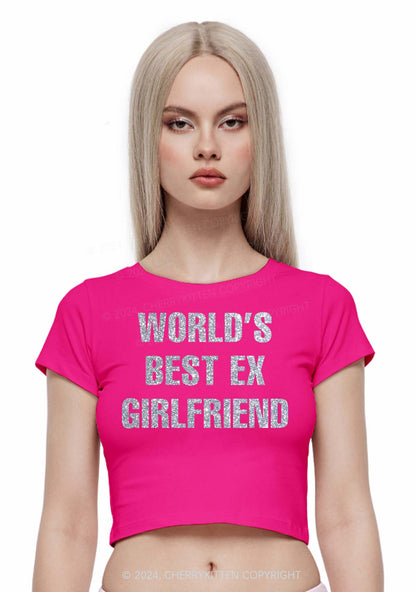 Glitter Best Ex Girlfriend Y2K Baby Tee Cherrykitten