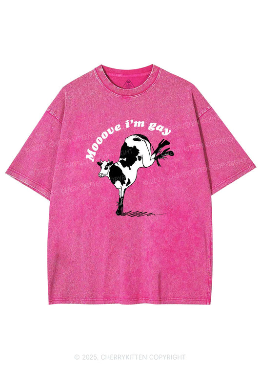 Mooove Im Gay Y2K Washed Tee Cherrykitten