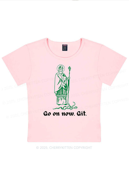 Go On Now Git St Patricks Y2K Baby Tee Cherrykitten