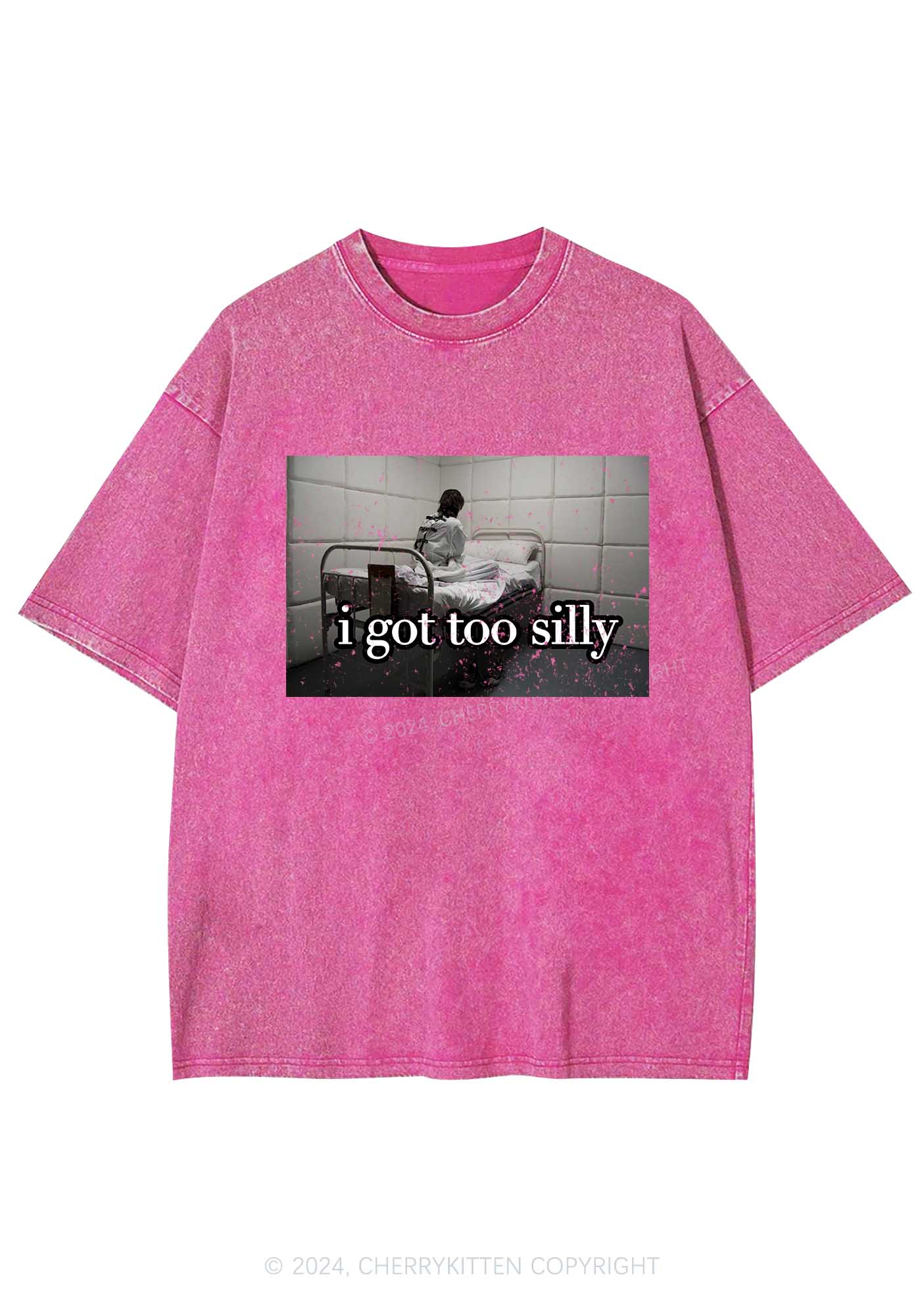 I Got Too Silly Y2K Washed Tee Cherrykitten