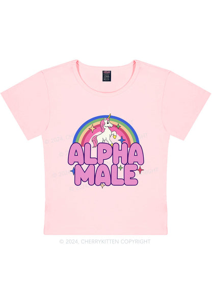 Rainbow Unicorn Alpha Male Y2K Baby Tee Cherrykitten