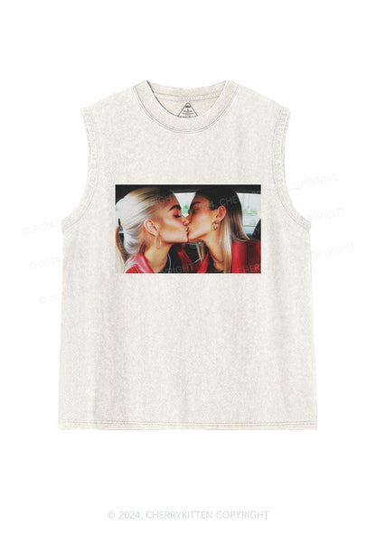 Girls Kiss Y2K Valentine's Day Washed Tank Cherrykitten