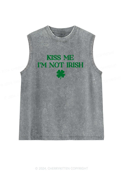 Im Not Irish St Patricks Y2K Washed Tank Cherrykitten