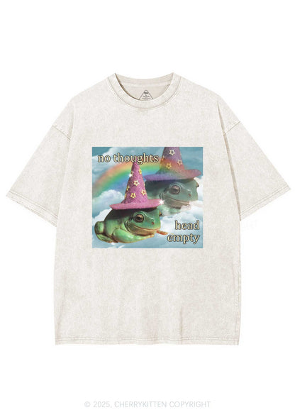 Head Empty Frog Y2K Washed Tee Cherrykitten