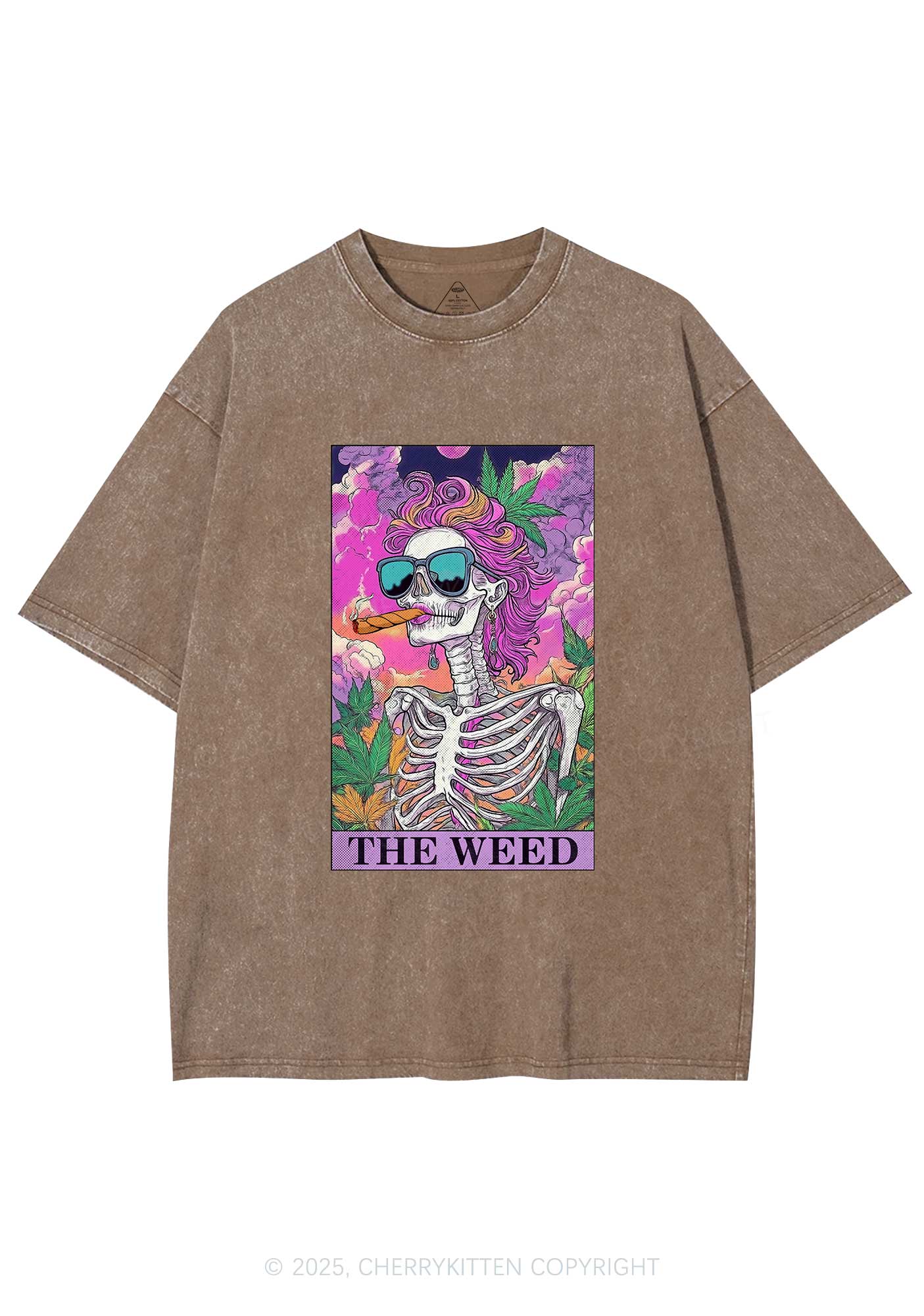 The Wxxd Skeleton Y2K Washed Tee Cherrykitten