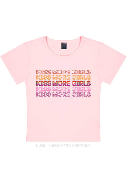 Kiss More Girls Y2K Baby Tee Cherrykitten