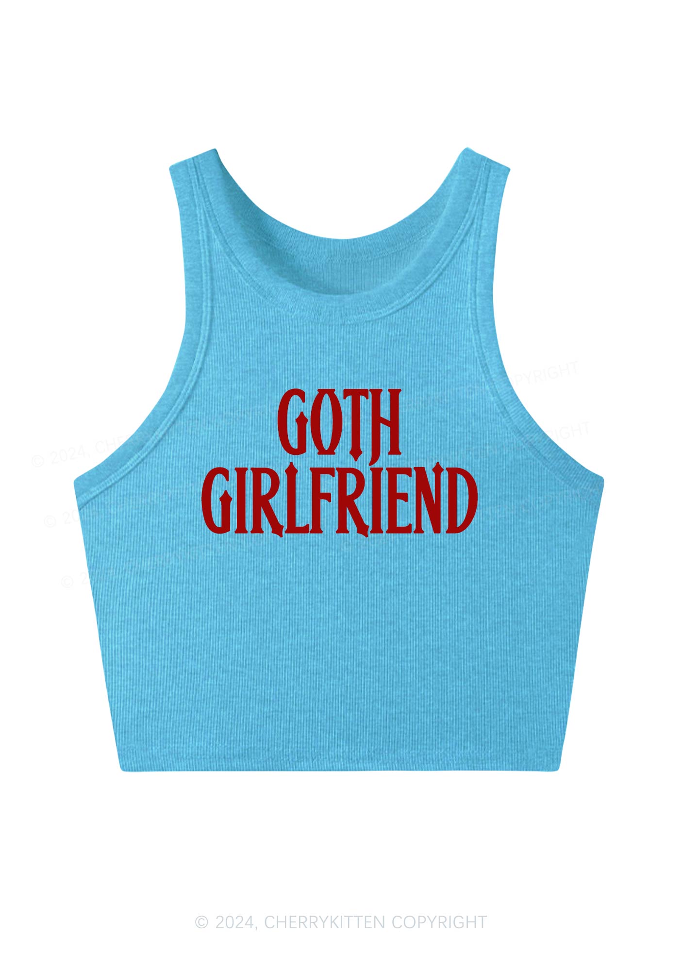 Goth Girlfriend Y2K Crop Tank Top Cherrykitten