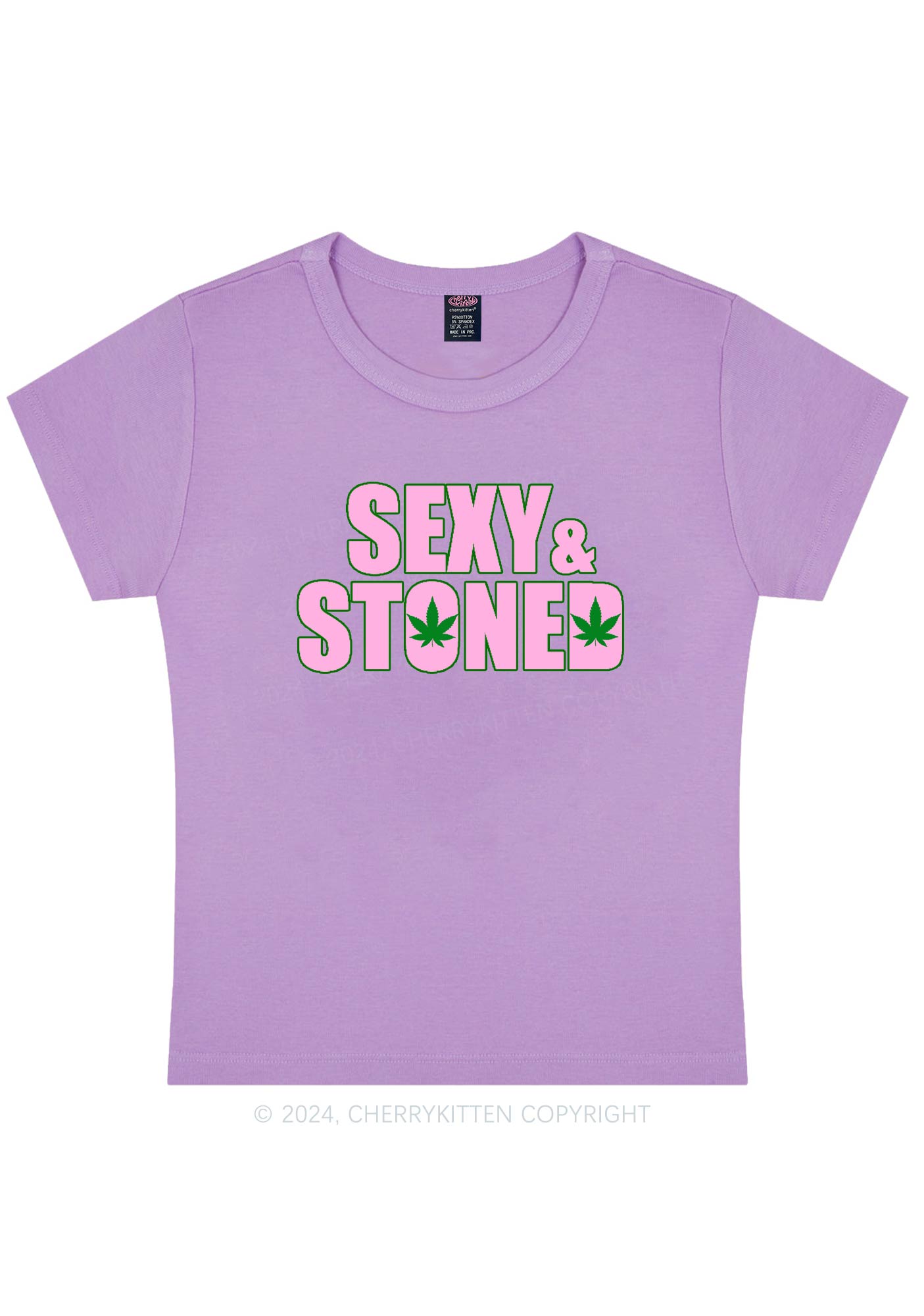 Sx Stoned Y2K Baby Tee Cherrykitten