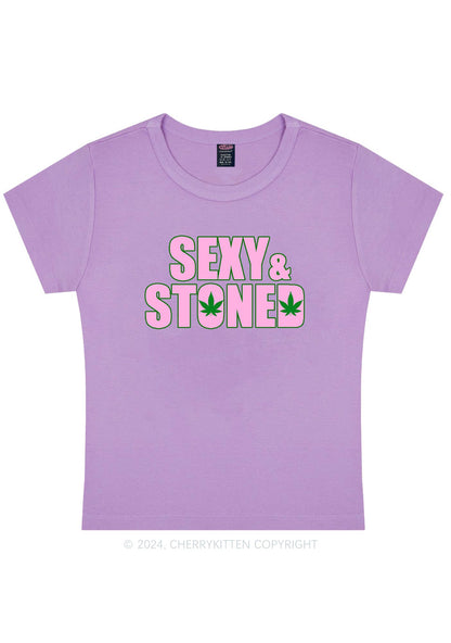 Sx Stoned Y2K Baby Tee Cherrykitten