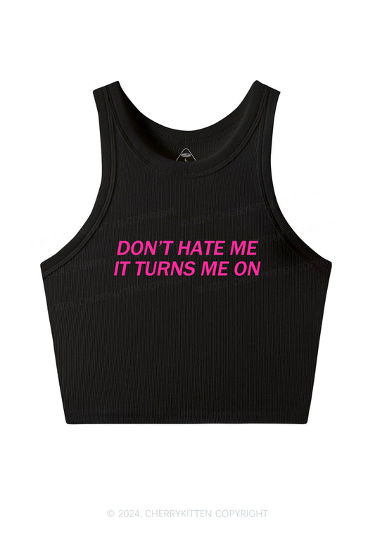 It Turns Me On Y2K Crop Tank Top Cherrykitten