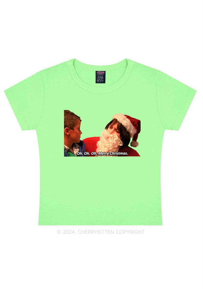 Oh Merry Christmas Y2K Baby Tee Cherrykitten