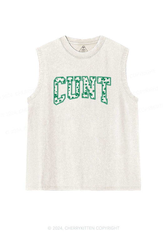 Green Cxxt St Patricks Y2K Washed Tank Cherrykitten