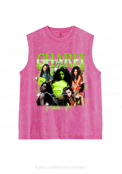 Brat Portrait Y2K Washed Tank Cherrykitten