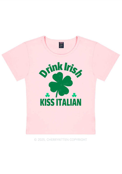 Drink Irish Kiss Italian St Patricks Y2K Baby Tee Cherrykitten