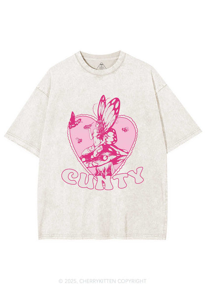 Butterfly Cxnty Y2K Washed Tee Cherrykitten