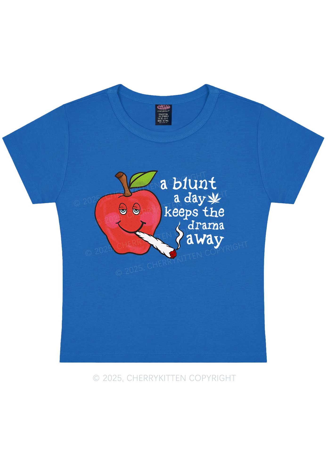 A Blunt A Day Y2K Baby Tee Cherrykitten