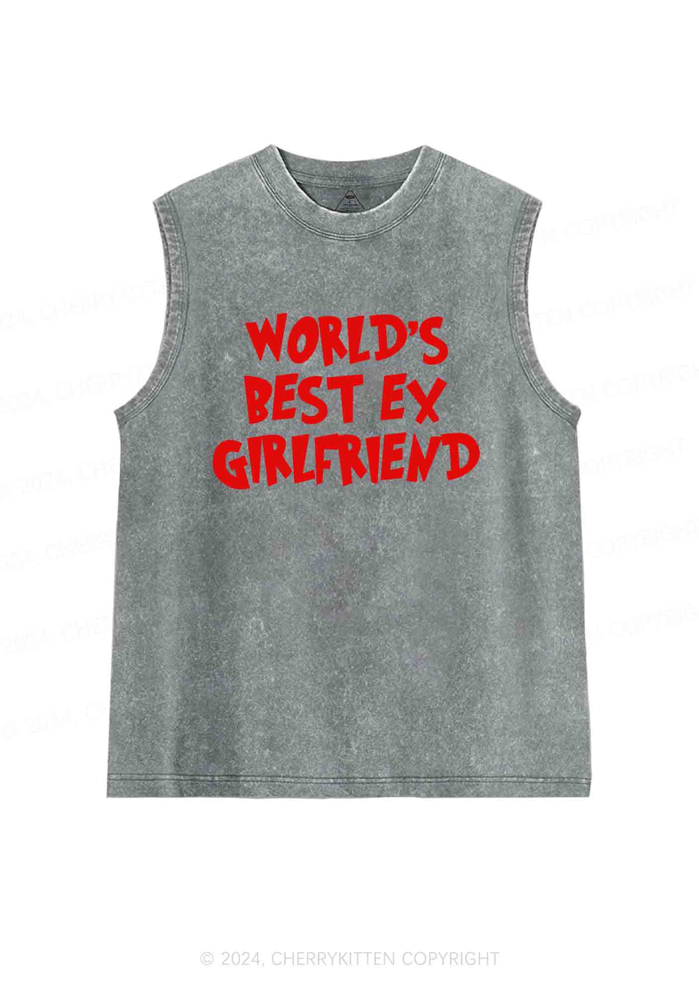 Christmas Best Ex Girlfriend Y2K Washed Tank Cherrykitten