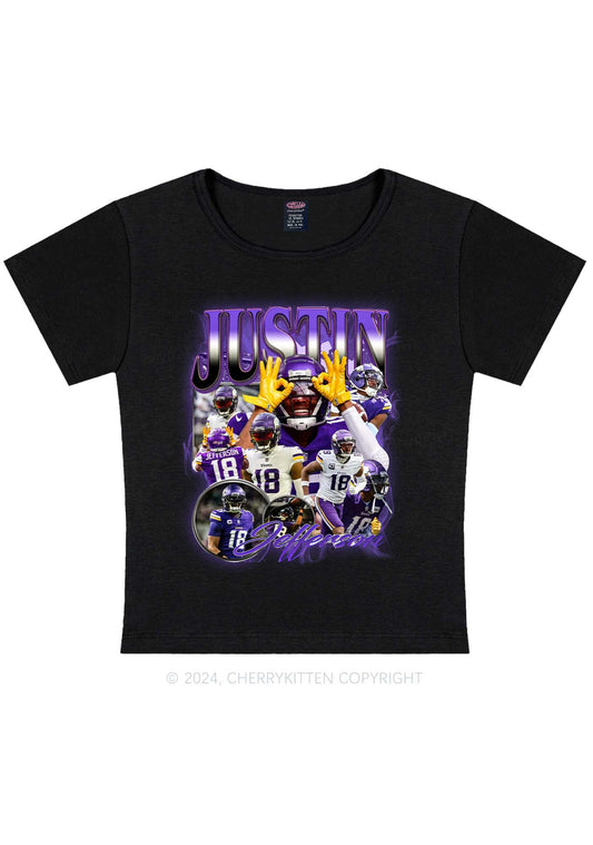 Purple Justin Y2K Super Bowl Baby Tee Cherrykitten