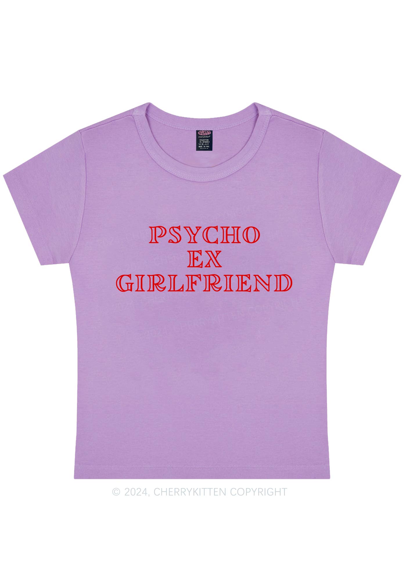 Psycho Ex Girlfriend Y2K Baby Tee Cherrykitten