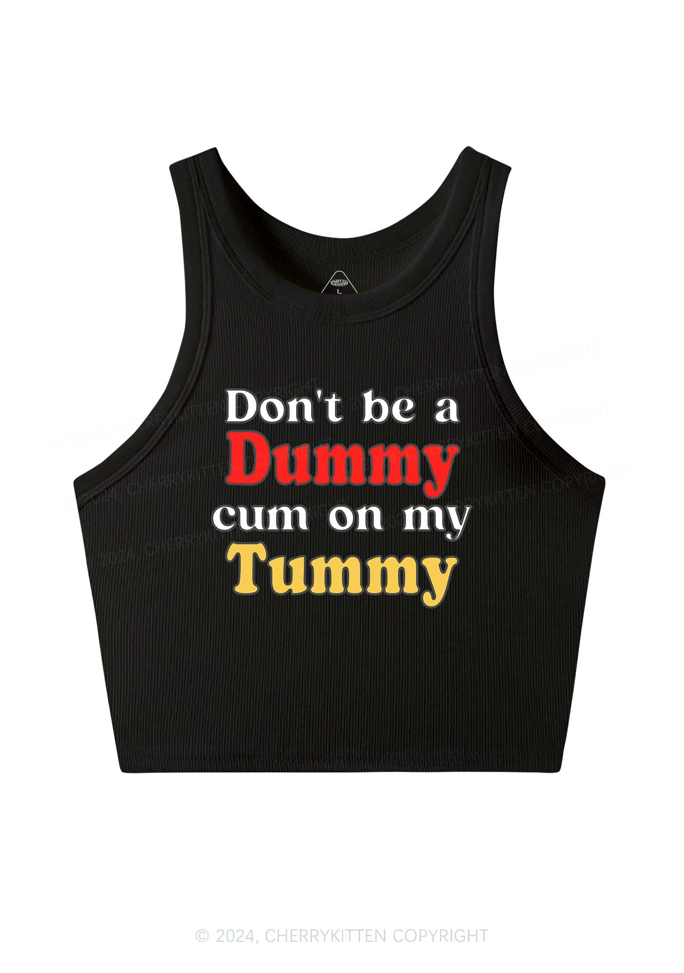 Dont Be A Dummy Y2K Crop Tank Top Cherrykitten