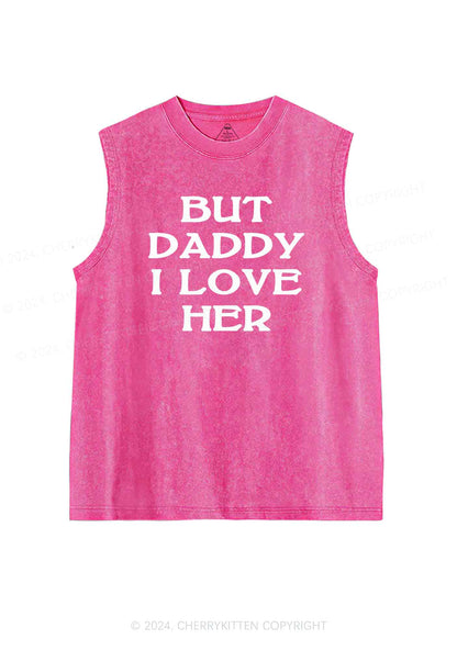 But Daddy I Love Her Y2K Washed Tank Cherrykitten