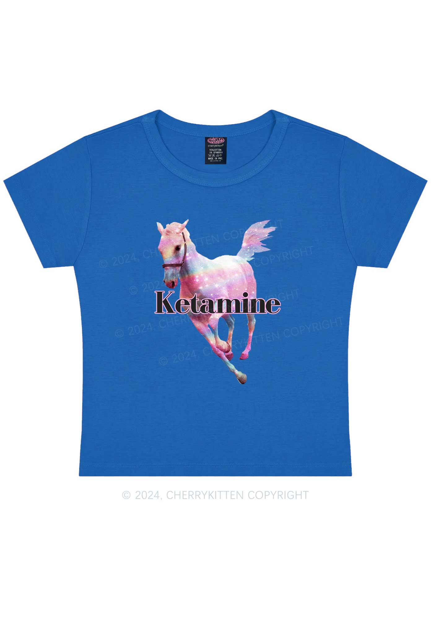 Pink Horse Y2K Baby Tee Cherrykitten