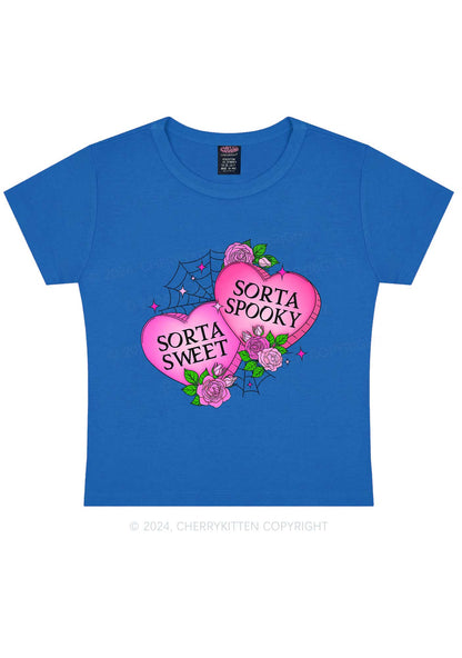 Sorta Spooky Y2K Valentine's Day Baby Tee Cherrykitten