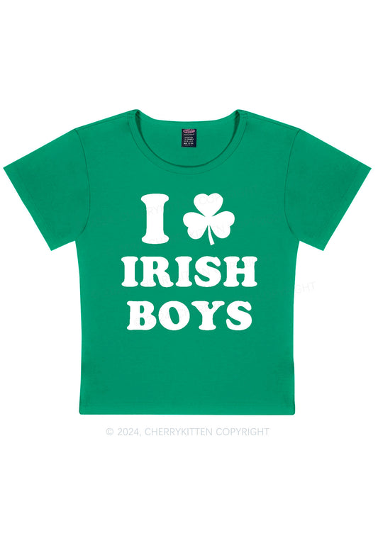 Irish Boys St Patricks Y2K Baby Tee Cherrykitten