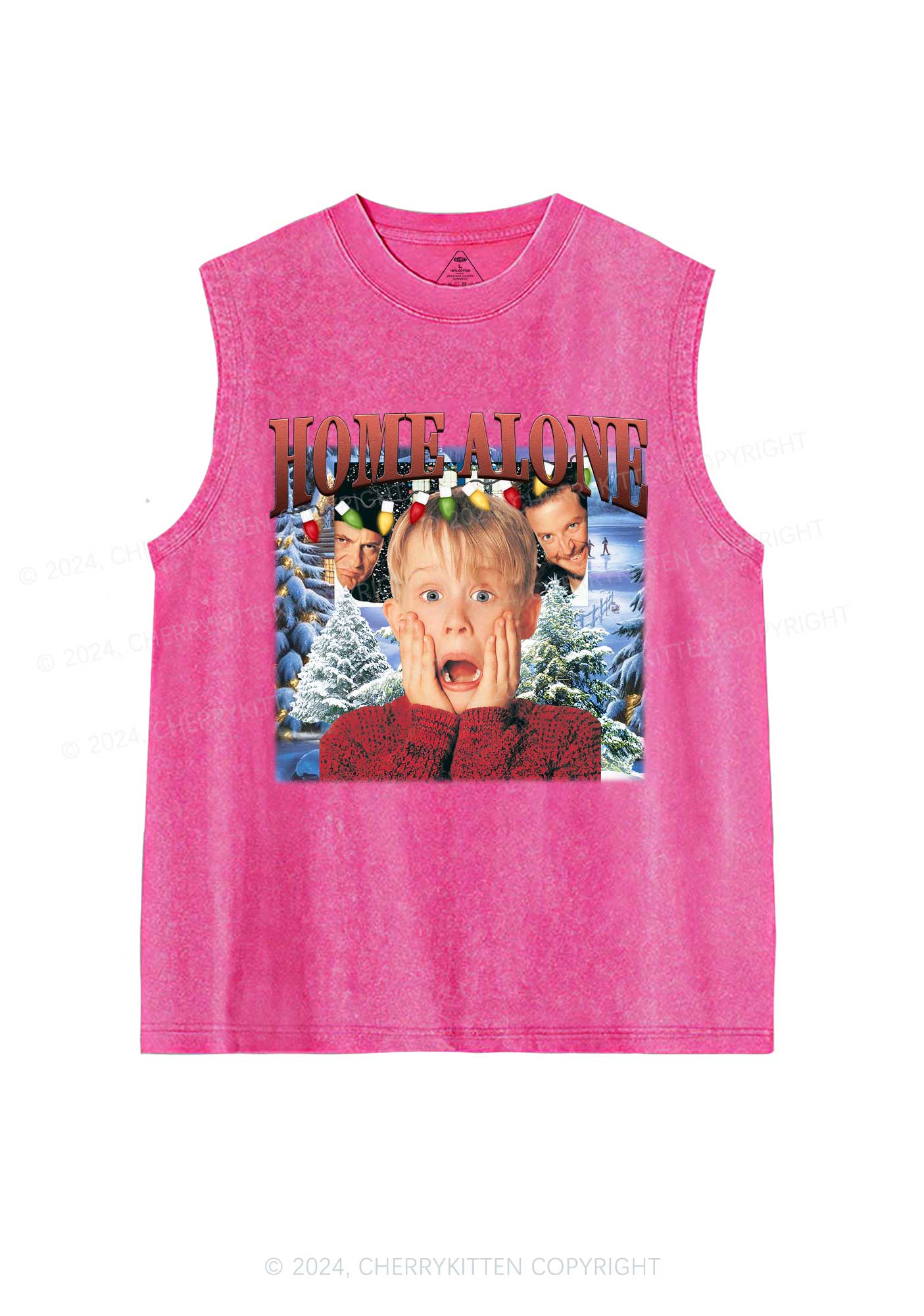 Christmas Home Alone Boy Y2K Washed Tank Cherrykitten