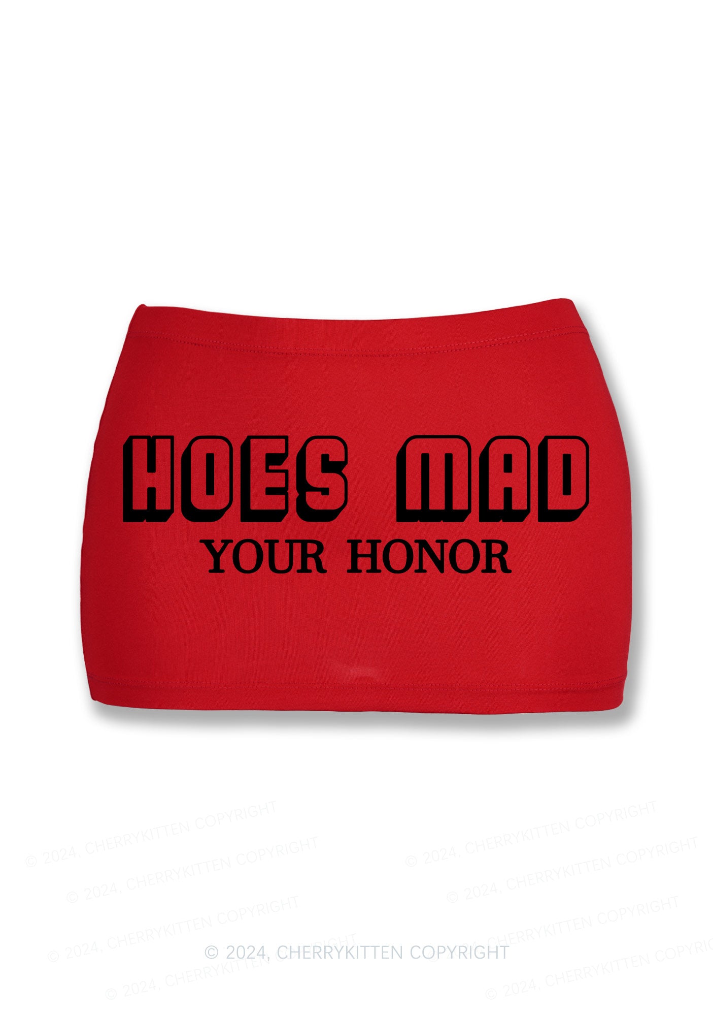 Hoes Mad Your Honor Y2K Mini Hip Skirt Cherrykitten